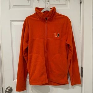 University of Miami fleece zip up jacket